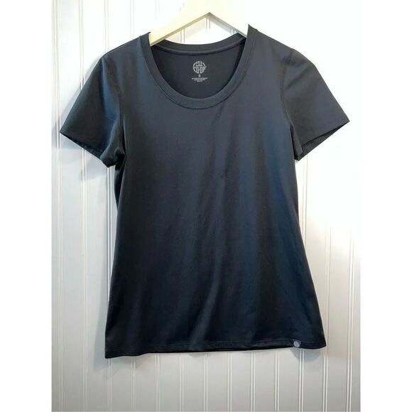 REI Co-Op Tee Women Small Black Short Sleeve Crew Neck Classic Outdoor CabinCore - Picture 1 of 10